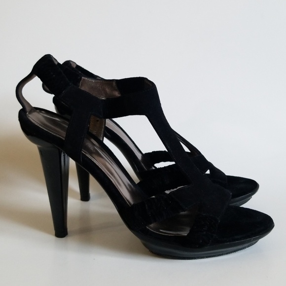 Bottega Veneta Shoes - Bottega Veneta Black Suede Strappy Pumps 39
